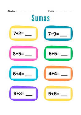 Suma y resta - Plantillas didácticas de matemáticas-1