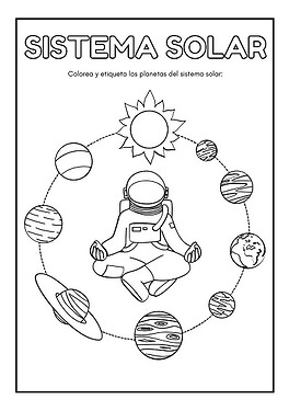 Sistema Solar Ficha para Colorear-1