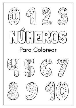 Números del 1 al 10 Hojas de colorear para primaria-01