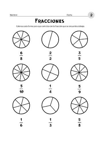 Fichas de fracciones para colorear-2