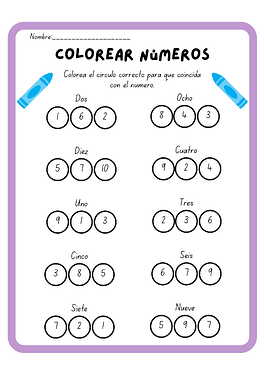 Láminas didácticas de números para colorear-1