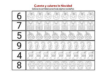 Cuenta y colorea la Navidad-1