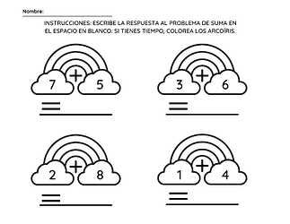 Fichas de suma para colorear-1