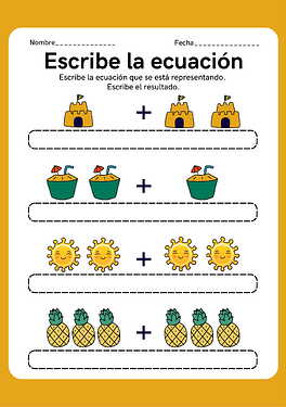 Ecuaciones - Plantillas de colorear matemáticas-1